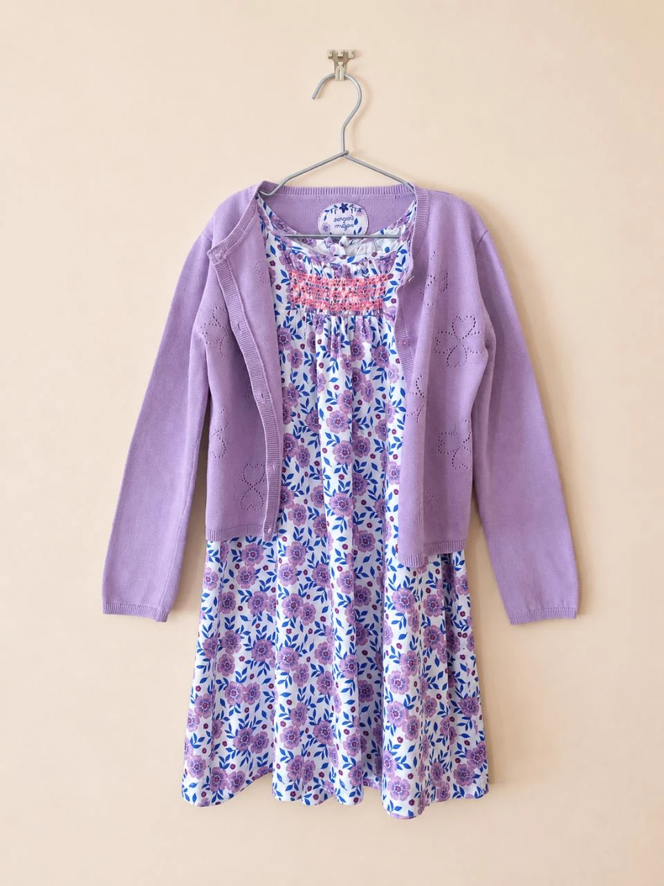 Sergent Major ensemble robe fleurie + gilet 8 ans 128 cm